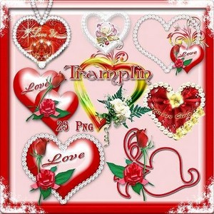 Клипарт  к Дню Святого Валентина - Сердечки