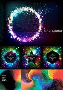 Glitter and stars - Vector Backgrounds