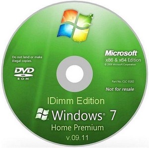 Windows 7 Home Premium SP1 IDimm Edition v.09.11 86/x64