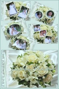 Рамка для фотошопа - Свадебный альбом с розами