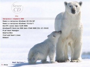 Sever.DVD v.1.0 ( XP, 2k3  Win7   Acronis  10) x86/RUS