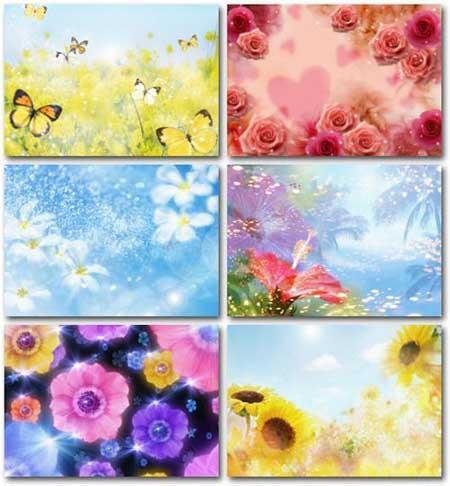 Collection of romantic backgrounds