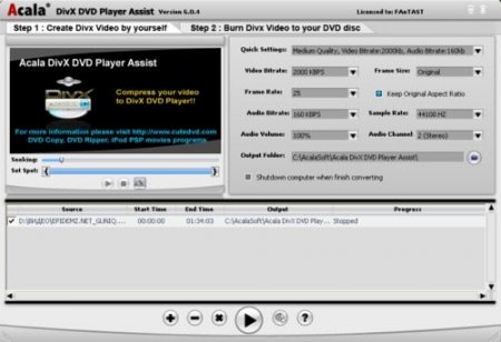 Acala DivX DVD Player Assist v6.0.4