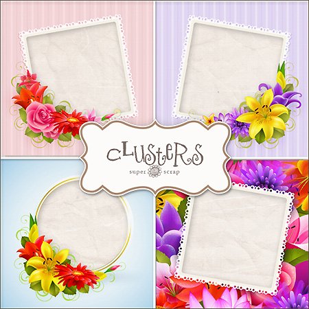 - - Custer Flower Frames Kit