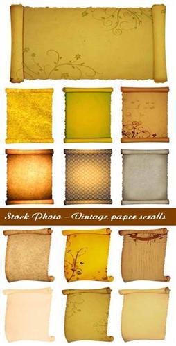 Stock Photo - Vintage paper scrolls