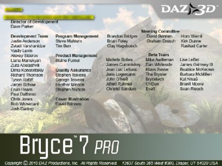 Bryce 7.1.0.74+DAZ Studio 4.0.0.335+Serial