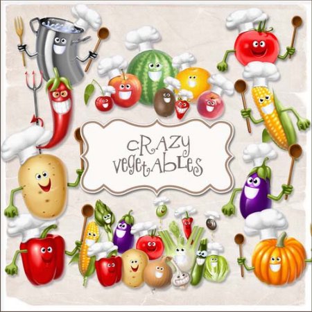 - -   / Scrap-kit - Crazy Vegetables