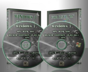WINDOWS 7 SP1 BLACK EDITION RUSSIAN 16 VERSIONS on 2DVD SPA 2011 (fixed 03.07.11)