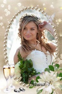 Свадебная рамка для фотошоп Шикарная невеста