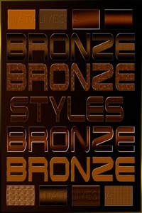 Bronze styles for a photoshop