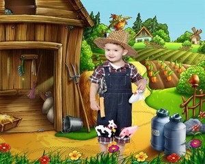 Шаблон для мальчика - Маленький фермер