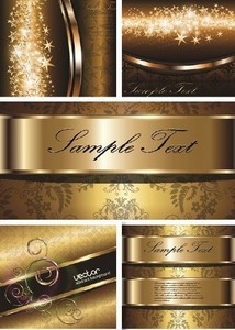 Фотосток - Элегантные золотые фоны | Stock Vector - Elegant Gold Backgrounds