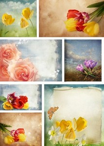 Винтажные цветы и цветочные фоны | Vintage Flower Backgrounds