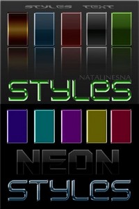       / Text styles - Shine of a neon