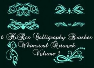 Calligraphy Elements Photoshop Brushes
