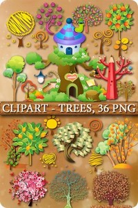 Клипарт - Деревья / Сlipart - Trees