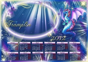Календарь-Рамка  2012  - Одни Драконы лишь вольны по разрешению Природы