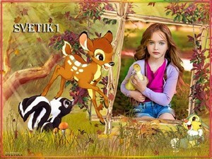 Детская рамка для фото - Осень в лесу