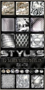 12 серебряных текстурных стилей для вашей креативности в программе фотошоп  ...