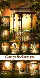 Фоны для фотошопа - Оранжевая сказка