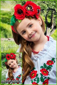 Шаблон для фотошопа детский – Украиночка