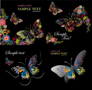 Бабочки в векторе
