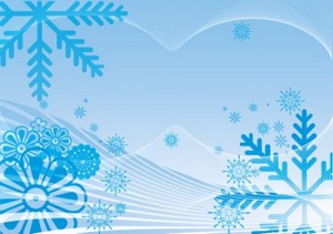     - Vector background with snowflakes