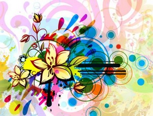 Векторный цветочный фон - Vector floral background