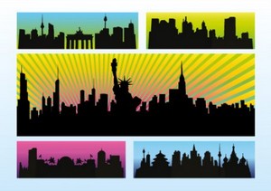    (Vector City Silhouettes)