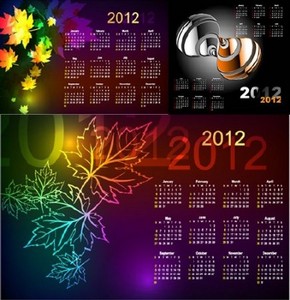 vector calendar 2012