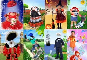 Детские костюмы и шаблоны для фотомонтажа часть 32
