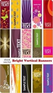 Vectors - Bright Vertical Banners