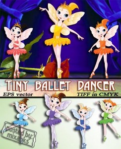   | Tiny Ballet Dancer (eps vector + tiff in cmyk)
