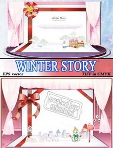 Зимние истории | Winter Story (eps vector + tiff in cmyk)