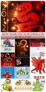 New Year Vector Dragon