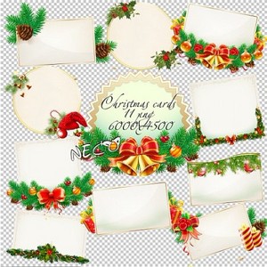 Christmas cards cliparts -     