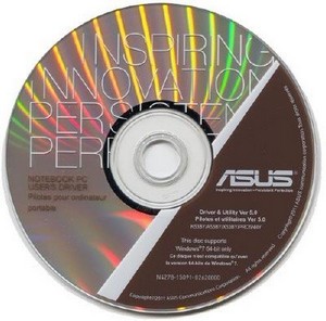 Оригинальный диск с драйверами и утилитами для ноутбуков ASUS K53BYA53BYX ...