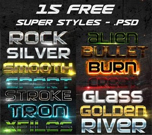 15 Super Styles PSD