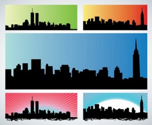  New York City Skyline (City Silhouettes Vector)