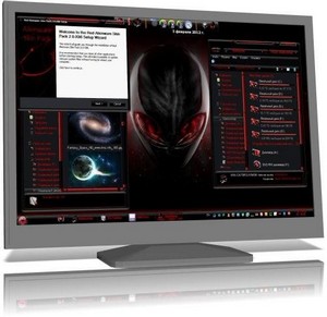 Red Alienware Skin Pack 2.0 for Windows 7