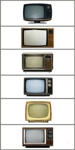 Старые телевизоры в PSD