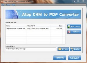 Atop CHM to PDF Converter 2.1 (Eng)