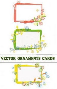 Vector ornament card -     