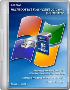MULTIBOOT USB FLASH DRIVE 2012 v.4.0 Windows XP Sp3 x86 + USB to DVD 4.7 -  ...