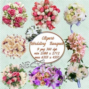 Wedding  Bouquet Clipart -   -  PNG