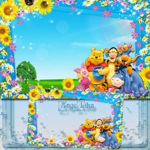 Детская рамка для фото с героями мультфильмов - Лето, солнце и друзья