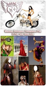 Woman Costumes Templates PSD