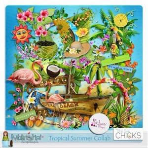 Скрап-набор - Тропическое лето. Scrap - Tropical Summer
