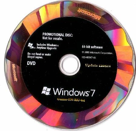  Microsoft Windows 7 Game-EN-RU-64, Lite Update 120511 (2012/RUS)