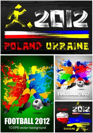 Постеры по футболу - евро 2012 (вектор)